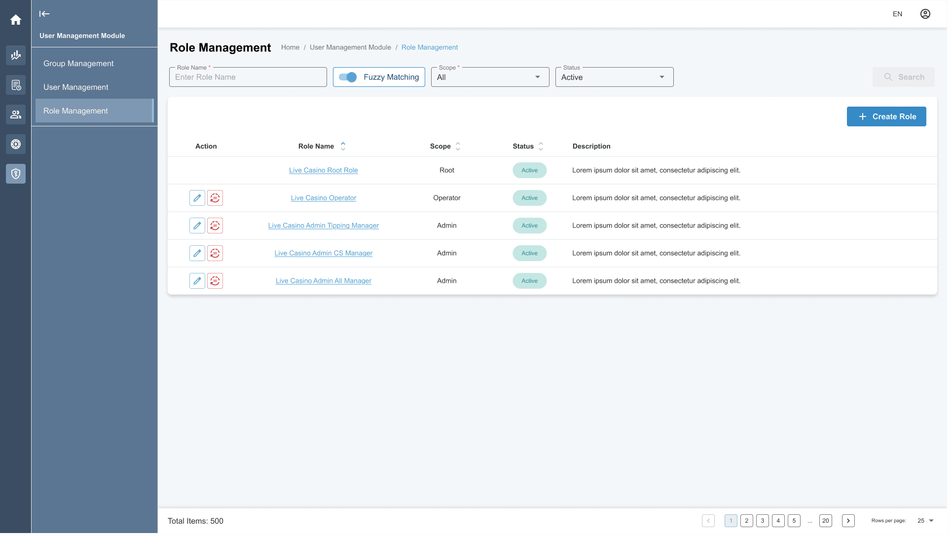Role management