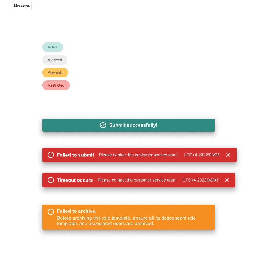 System messages
